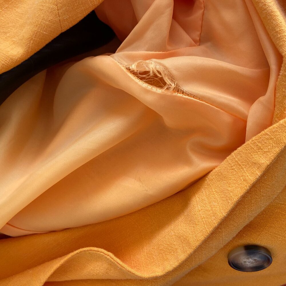 Asos Design Orange Linen Blazer - Picture 6 of 6